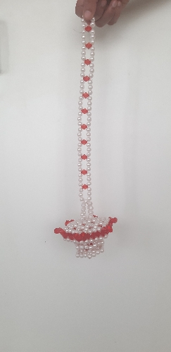 Pearl hanging diya (Motyache Lamndive)