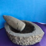 Black Stone Mortar and Pestle