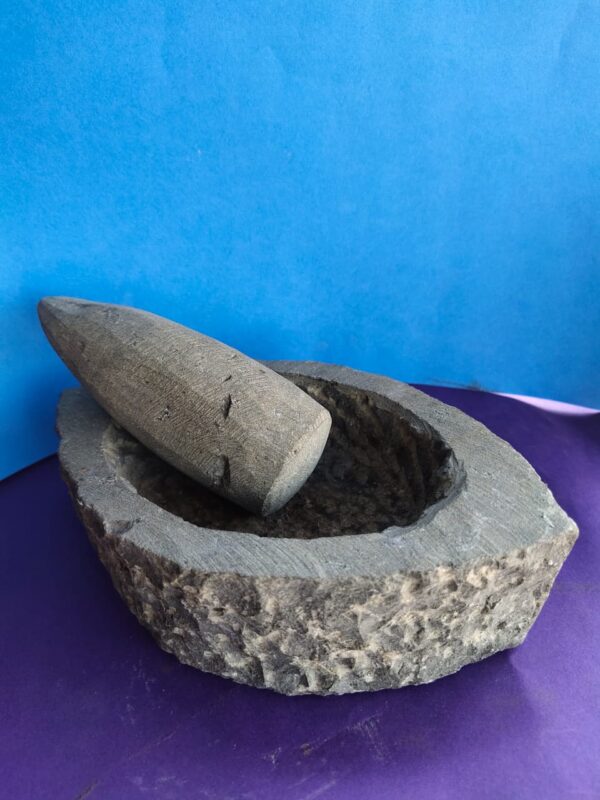 Black Stone Mortar and Pestle