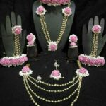 Pink Flower Jewelry Set