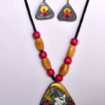 Terracotta NecklessWith Earings  in Trangle Shape (Madhuban Design)