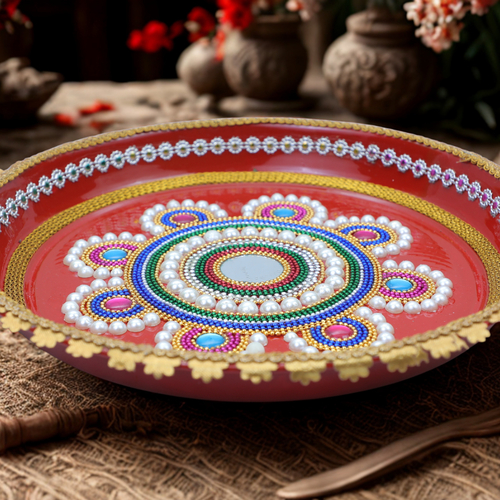 Hand Made Decorative Plate [28X4X28cm - Image 2