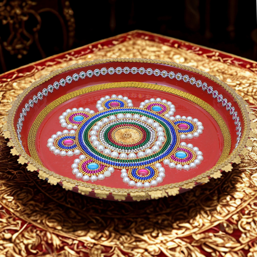 Hand Made Decorative Plate [28X4X28cm - Image 5