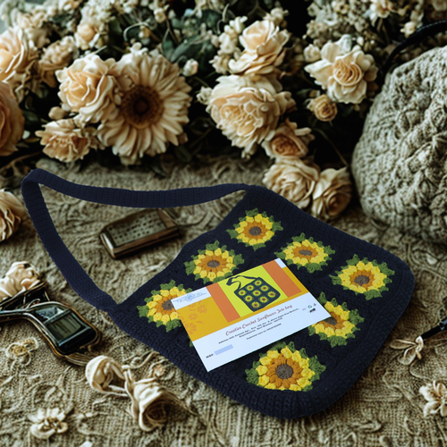 Crochet Sunflower tote bag 1 Piece Each - Image 3