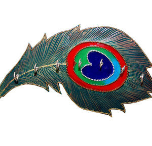 Peacock Feather key holder- CH/NC