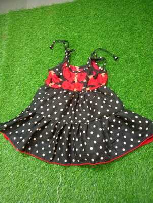 Knot Frock ( Red – Black)-PC