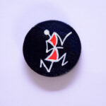 Warli Painting Wooden Magnet- SIL/MMSJ