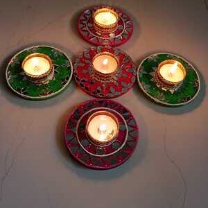 Lippan work frames Diya Art Multicolour- NA/PA
