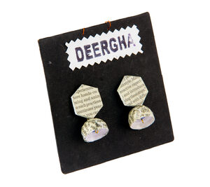 Newspaper Earring- KA/DC