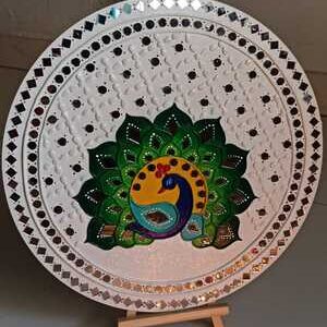Lippan work frames  Peacock White Colour- NA/PA