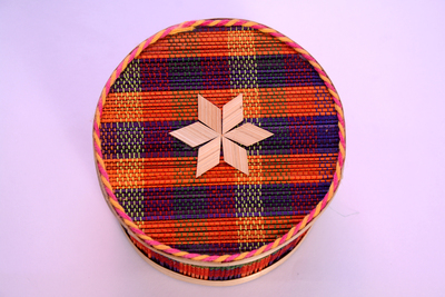 Round Bamboo Jewellery Box- SIL/MMSJ - Image 2