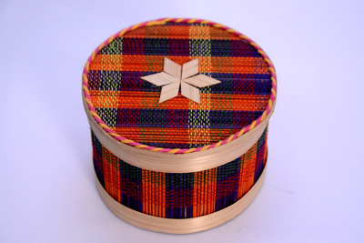 Round Bamboo Jewellery Box- SIL/MMSJ - Image 3