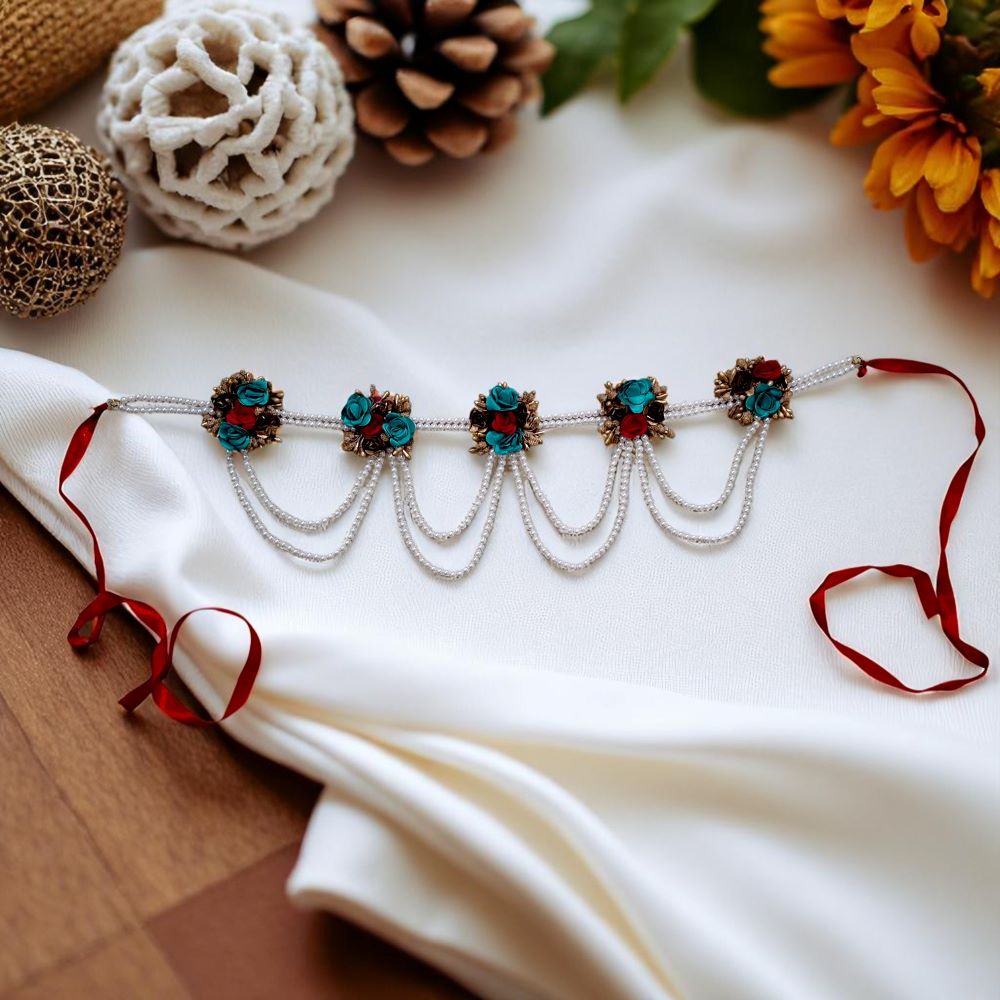 Artificial Flower Jwellery ( 1 set ) - Image 4