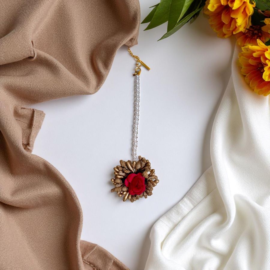 Artificial Flower Jwellery ( 1 set ) - Image 2