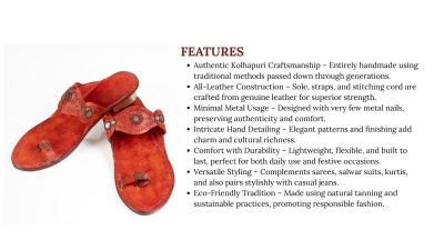 Kolhapuri Ladies Chappal 1 piece - Image 5