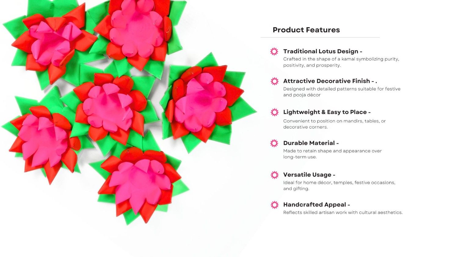 Decorative Lotus Flower 1 Set Each - Image 5