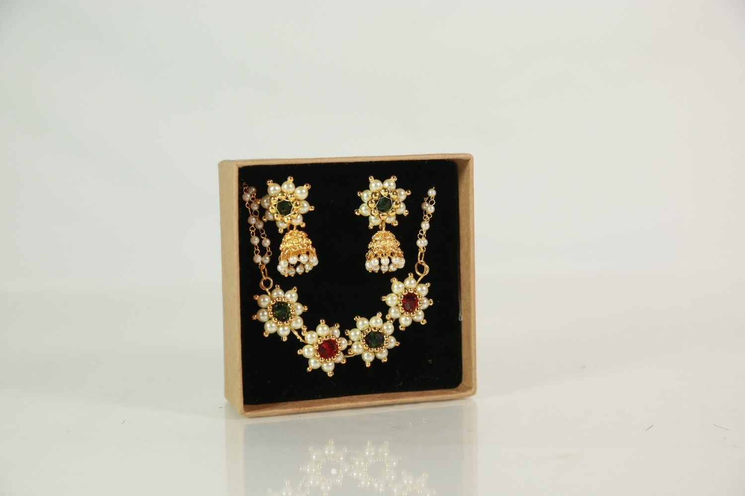 Pearl Necklace Earrings 1 Set Each - Image 2