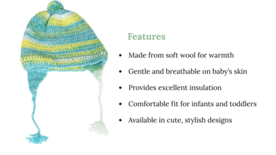 Woolen Baby Cap 1 piece each