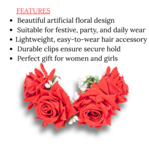 Red Rose Hair Broch 1 piece each