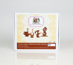 Wooden Handcraft Showpieces Set of 4 pieces