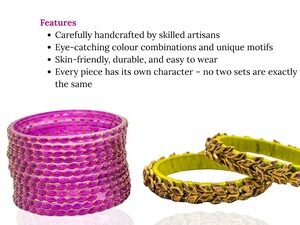 Handmade Silk Thread Bangles 1 set of each
