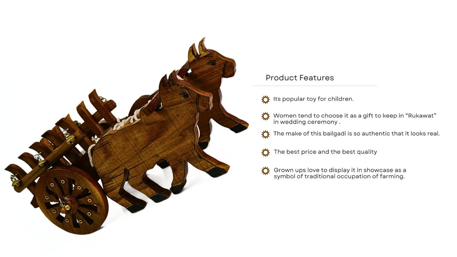 Wooden bullock cart - Image 5