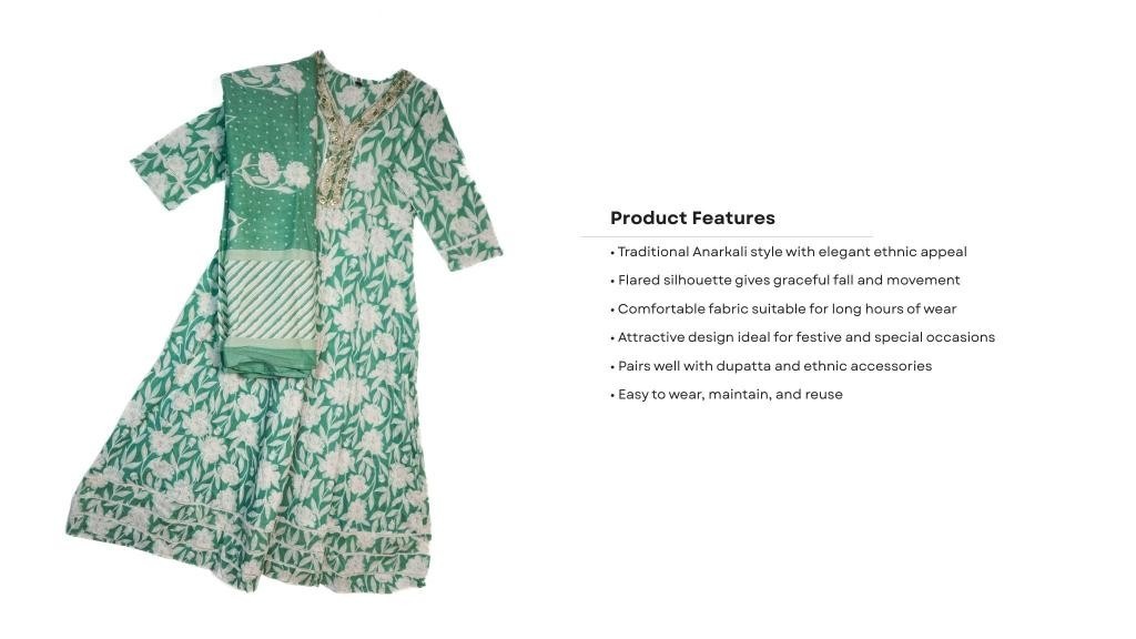 Anarkali Cotton Dress 1 piece each - Image 4