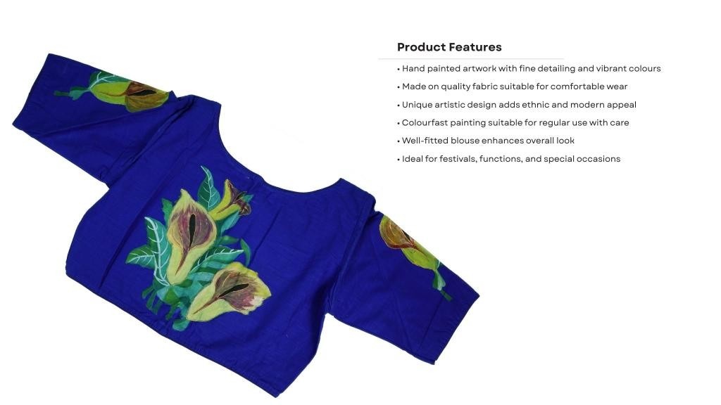 Hand Painted Blouse 1 piece each - Image 4